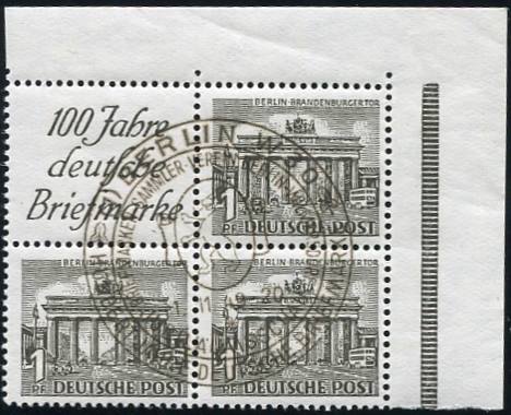 Berlin ZDR W1 gest. Eckrand oben links