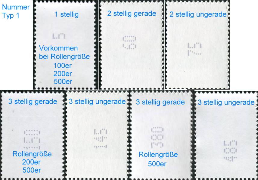 0,30€, Mi.Nr. 3509 ** 100er Rolle, Einzelmarke 2stellig ungerade Nr. Typ 1