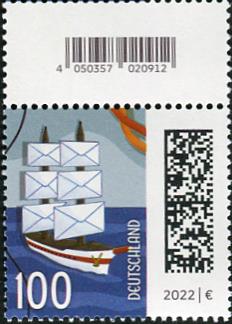 1,00€, Mi.Nr.3646 I **, SZ3 ohne Nr., EAN Code