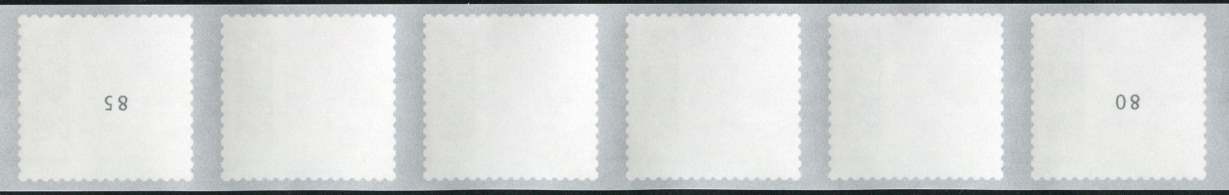 1,80€, Mi.Nr.3874 **, 6er Streifen 2-2stellige Nr., kopfstehend, 100er Rolle