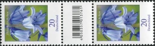 0,20€, Mi.Nr.3315 **  500er Rolle SZ2 mit 3 stelliger Nr. gerade, EAN Code A