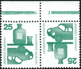 Bund ZDR K10.2 ** Oberrand, Strl mittig unterbrochen