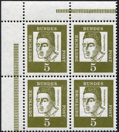 Bund ZDR ER 9.1 ** oben links 4er Block, aus MHB 513 135 1, Strl siehe RLV IIIa