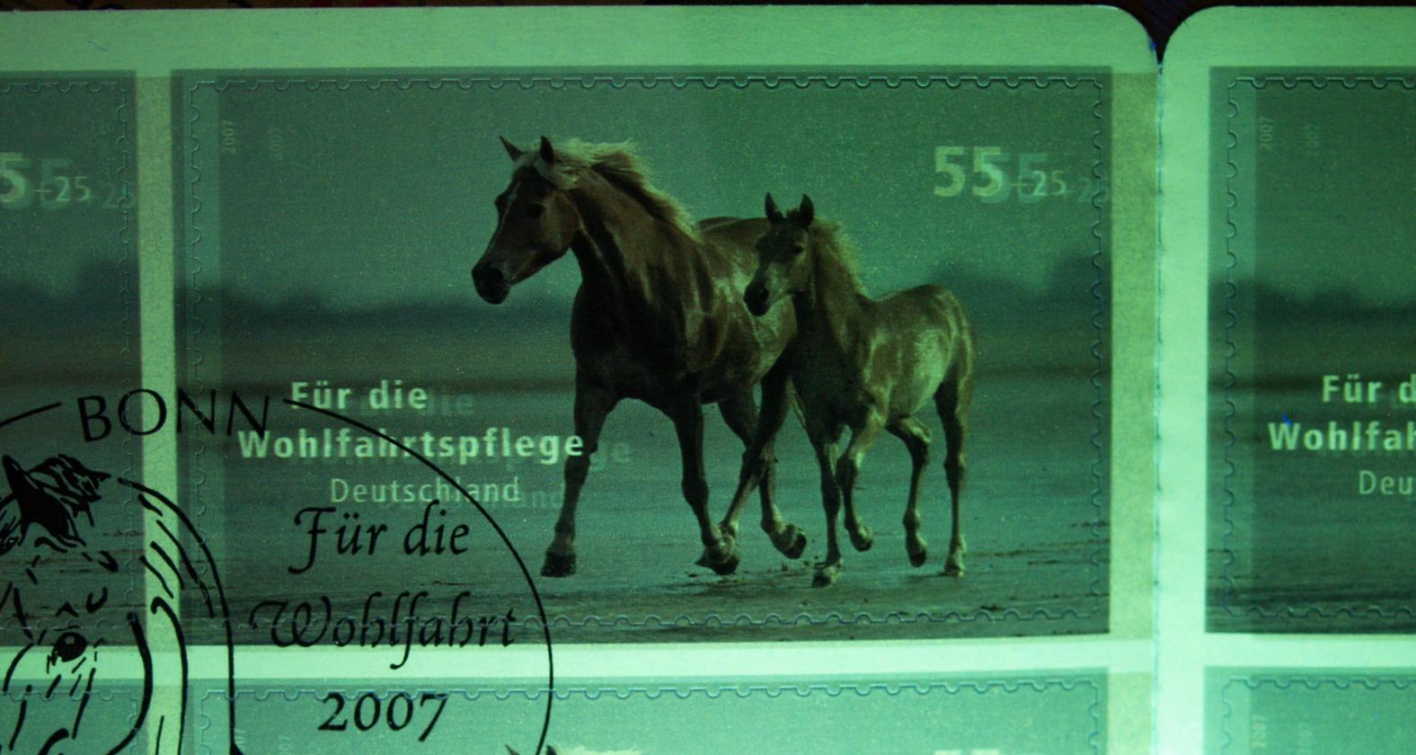 MH 069 gestempelt mit verschobenem Sicherheitsaufdruck