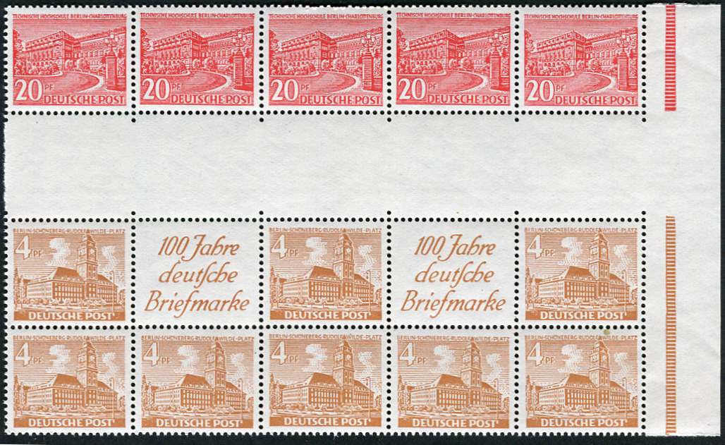 Berlin ZDR W8 ** Bogenteil mit SZ3B+SZ4B