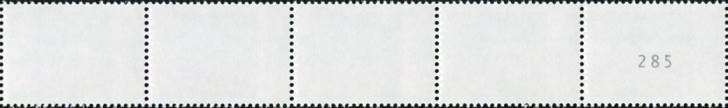 0,95€, Mi.Nr.3470 **  500er Rolle 5er Streifen ohne EAN Code A , Nr. Typ 2, 3stellig ungerade Nr