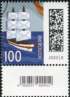 1,00€, Mi.Nr.3646 I **, SZ1 mit 3 stelliger Nr. gerade, EAN Code