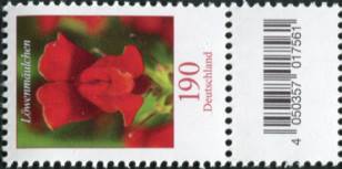 1,90€, Mi.Nr.3474 **  100er Rolle SZ1 mit 1 stelliger ungerader Nr. Typ 2, EAN Code B