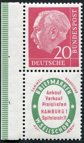 Bund ZDR S29 ** mit Seitenrand