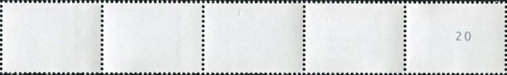 0,50€, Mi.Nr.3535 **  200/500er Rolle 5er Streifen ohne EAN Code ,Nr. Typ 2, 2stellig gerade Nr