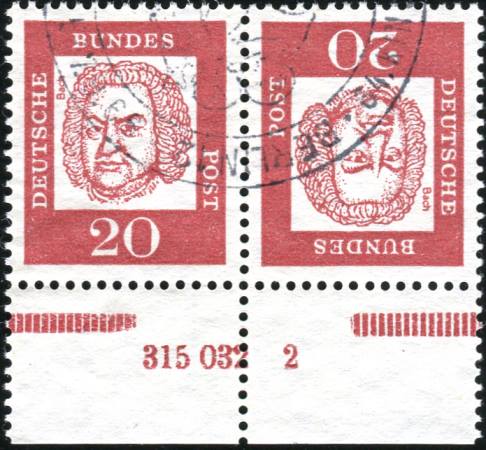 Bund ZDR K4 Unterrand, gestempelt, HAN 315032 2
