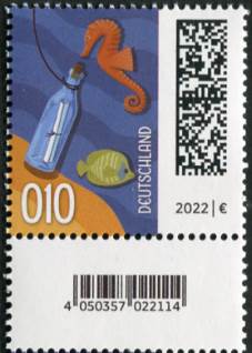 0,10€, Mi.Nr.3723 IIF ** SZ1 mit 2 stelliger Nr. gerade, EAN Code