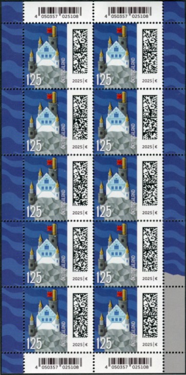 125Cent Welt der Briefe 10er Bogen, Druck Bagel Security-Print GmbH ( BSP )