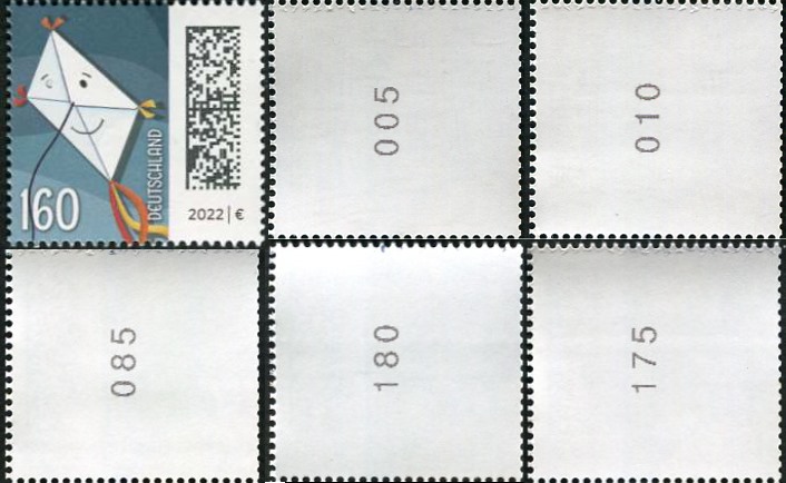 1,60€, Mi.Nr.3647 II **, Einzelmarke gerade Nr. , Druck RJE
