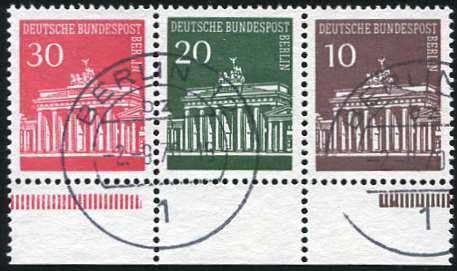 Berlin Zdr W43 gestempelt, Unterrand dgz