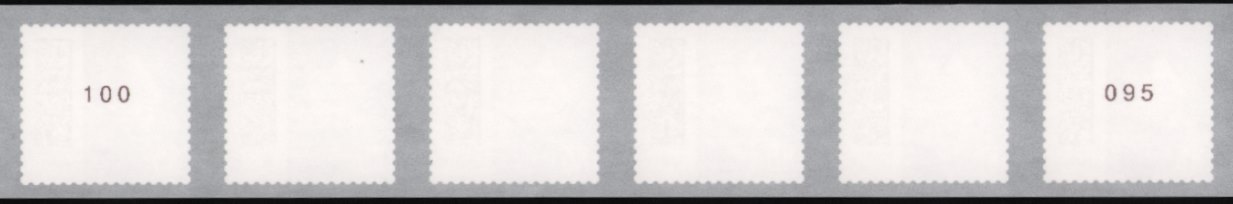 1,00€, Mi.Nr.3653 II ** 500er 6er Streifen mit 3-2stelliger Nr.