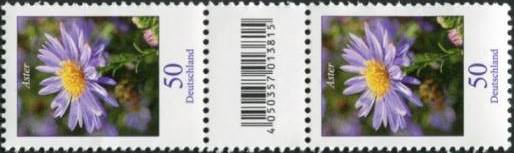 0,50€, Mi.Nr.2463 **  200er Rolle SZ2 mit 1 stelliger Nr. ungerade, EAN Code A