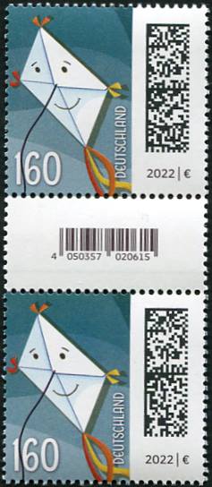 1,60€, Mi.Nr.3647 I **, SZ2 mit 3 stelliger Nr. gerade, EAN Code