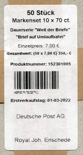 FB 119aI Verpackungslabel 1 (50 über en)- Enschedé