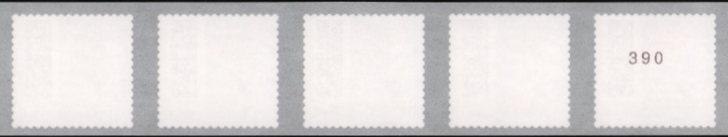 0,61€, Mi.Nr.3744 **, 5er Streifen mit 3stelliger Nr. gerade(390), 500er Rolle