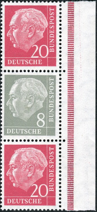 Bund ZDR S52 X **  Seitenrand rechts mit Strl. durchgehend