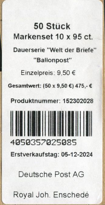 FB 142 II , Label,  Druck  Enschedé