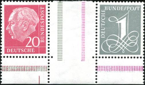 Bund ZDR WZ 16 aI X ** Unterrand mit Strich unter 20