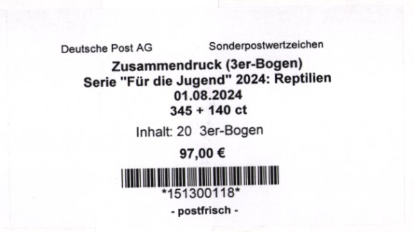 HBL 60 Verpackungslabel