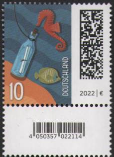 0,10€, Mi.Nr.3723 II ** 200er Rolle, SZ1 mit 2 stelliger ungerde Nr. ,EAN Code , Druck Bundesdruckerei