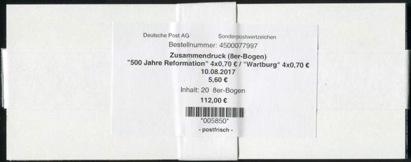 BU-HBL 50 Verpackungslabel ungefaltet