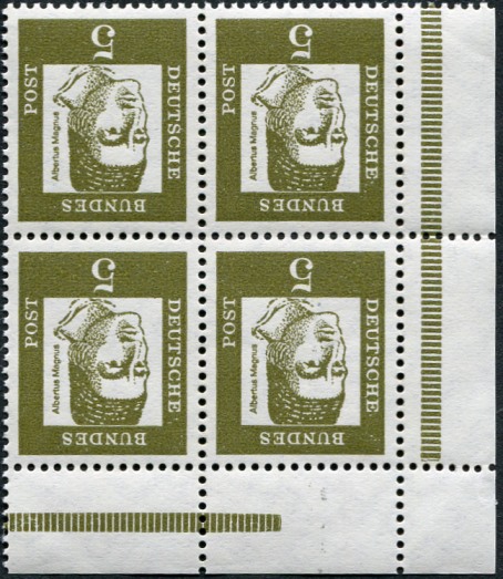 Bund ZDR ER 9.4 ** unten rechts 4er Block, aus MHB 515 135 1, Strl siehe RLV IVb