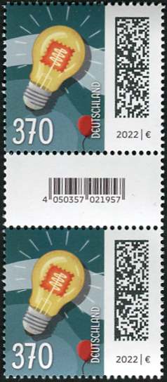 3,70€, Mi. Nr. 3715 **, SZ2 mit 1 stelliger Nr. ungerade, EAN Code