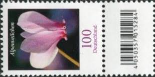 1,00€, Mi.Nr.3365 **  200er Rolle SZ1 mit 1 stelliger Nr. ungerade, EAN Code A