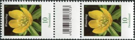 0,10€, Mi.Nr.3314 **  200er Rolle SZ2 mit 1 stelliger Nr. ungerade, EAN Code A