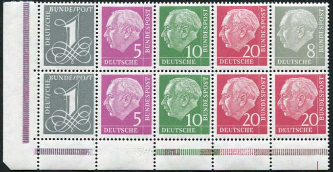 H-Blatt 8x ** RLV III, ER unten links aus MHB