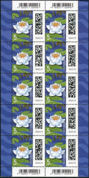 5Cent Welt der Briefe 10er Bogen, Bundesdruckerei ( BDB )