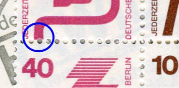 MH 9a ** Zähnung im Bild F1