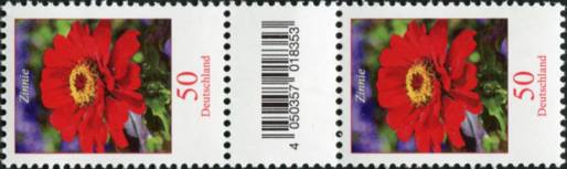 0,50€, Mi.Nr.3535 **  500er Rolle, EAN Code B, Nr. Type 2, SZ2 mit 2 stelliger Nr. gerade