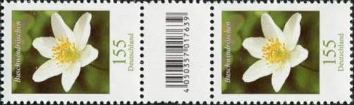 1,55€, Mi.Nr.3472 **  200er Rolle SZ2 mit 1 stelliger Nr. ungerade, EAN Code A