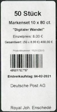 FB 104 Verpackungslabel Typ B auf Folie, Druck Enschedé