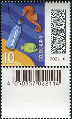 0,10€, Mi.Nr.3723K **, SZ1, gerade Nr. Typ 2 oder 3stellig , Druck RJE, DMC Code kopfstehend