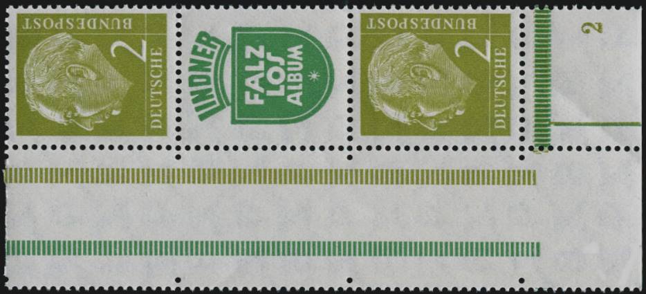 Bund ZDR S 40 ** Unterrand mit Strich, FN 2