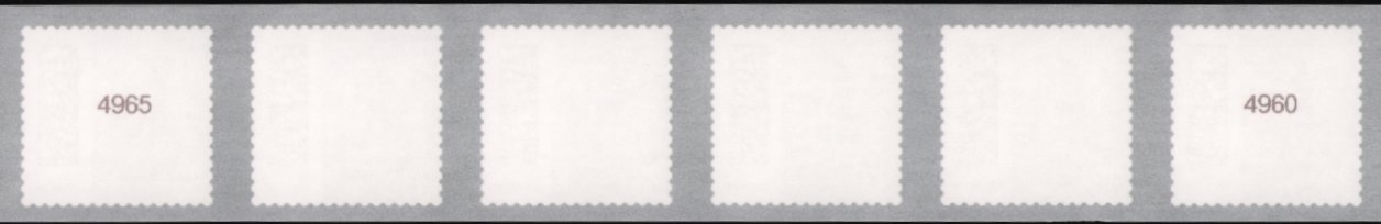 0,33€, Mi.Nr.3741 **, 6er Streifen mit 4-4stelliger Nr., 5000er Rolle
