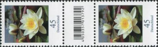 0,45€, Mi.Nr.3303 **  500er Rolle SZ2 mit 1 stelliger Nr. ungerade, EAN Code A