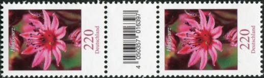 2,20€, Mi.Nr.3414 ** 100er Rolle SZ2 mit 1 stelliger ungerader Nr. Typ 2, EAN Code B