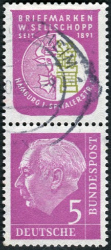 Bund ZDR S 41 gestempelt, mit PLF V