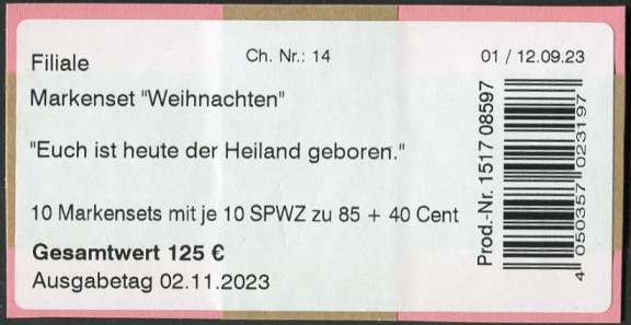 FB 130 Verpackungslabel -Filiale