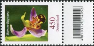 4,50€, Mi.Nr.3191 **  100er Rolle SZ1 mit 1 stelliger Nr. ungerade, EAN Code A