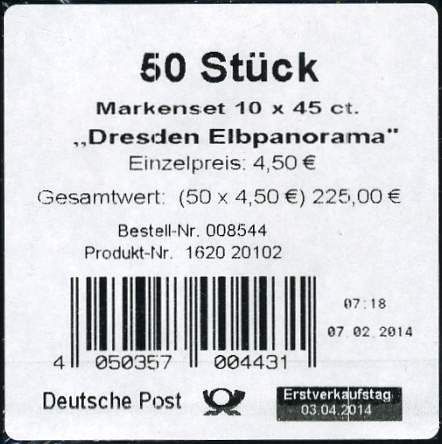 FB038 Verpackungslabel ohne DHL Code