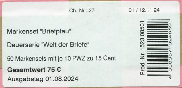 FB 137 Verpackungslabel 1, Bundesdruckerei